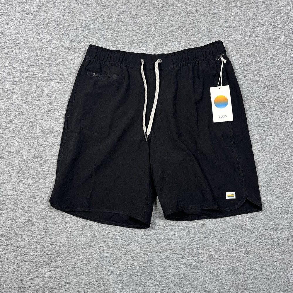Vuori Shorts Mens Size Medium Black Banks Unlined 7'' Performance Active Gym NEW